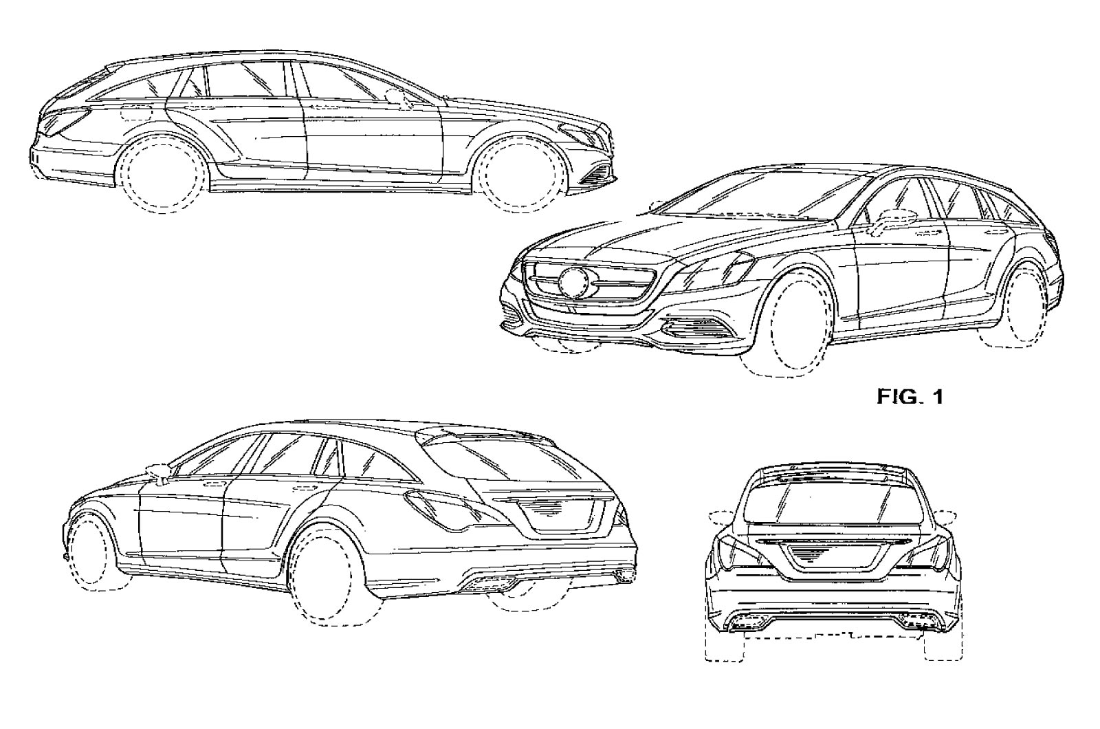 Mercedes Benz CLS 450 чертеж