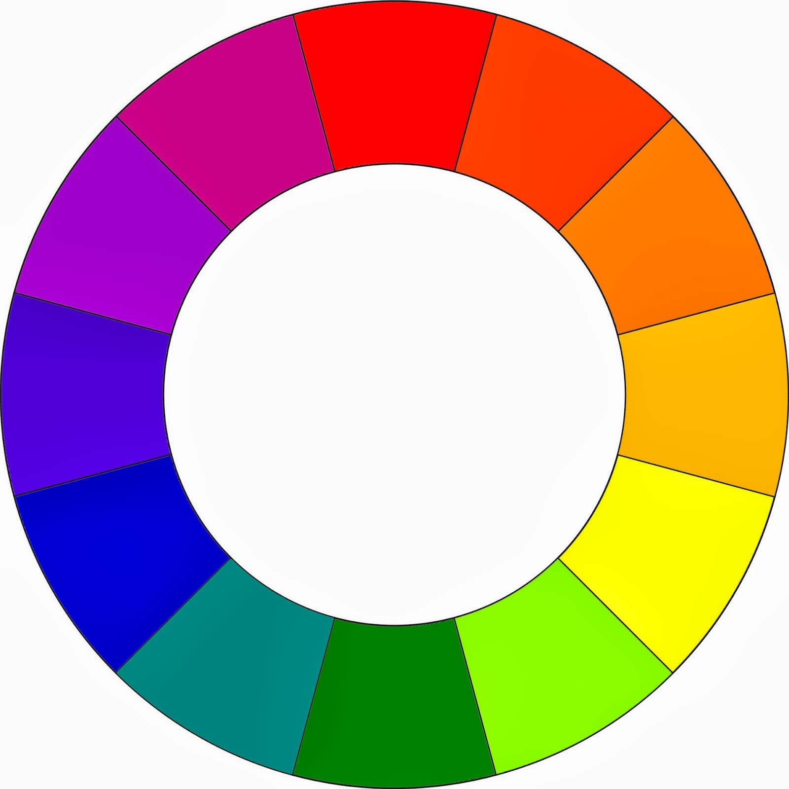Цветовой круг Иттена 12 цветов