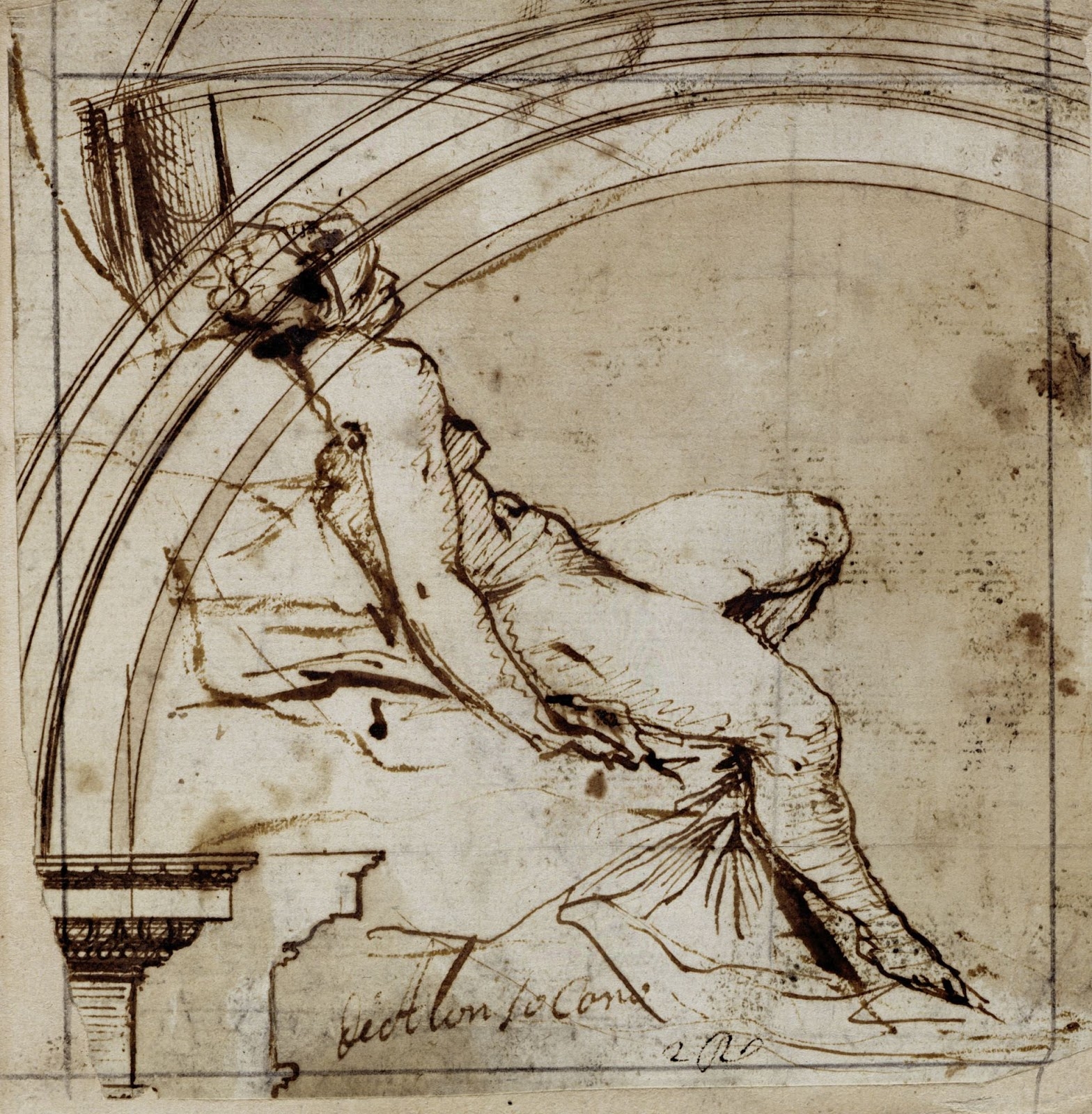 Микеланджело рисунки пером