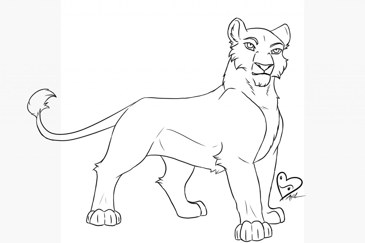 Lioness Lineart
