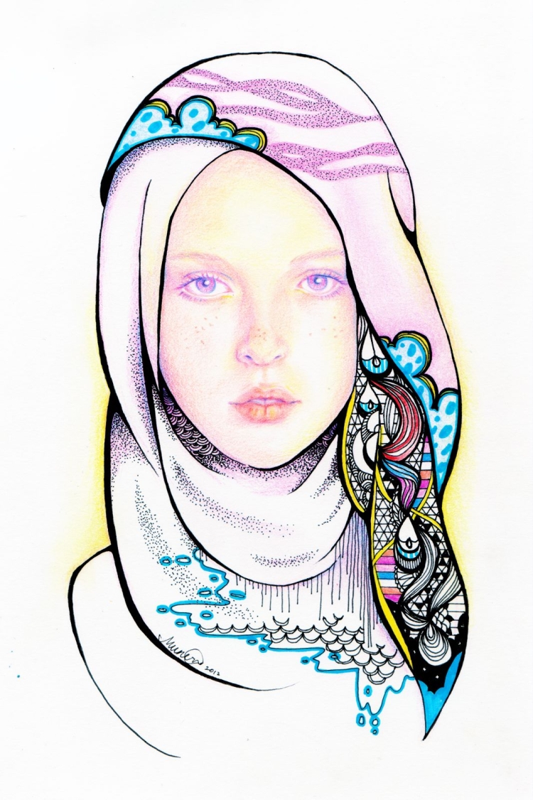 Мусульманка в платке портрет