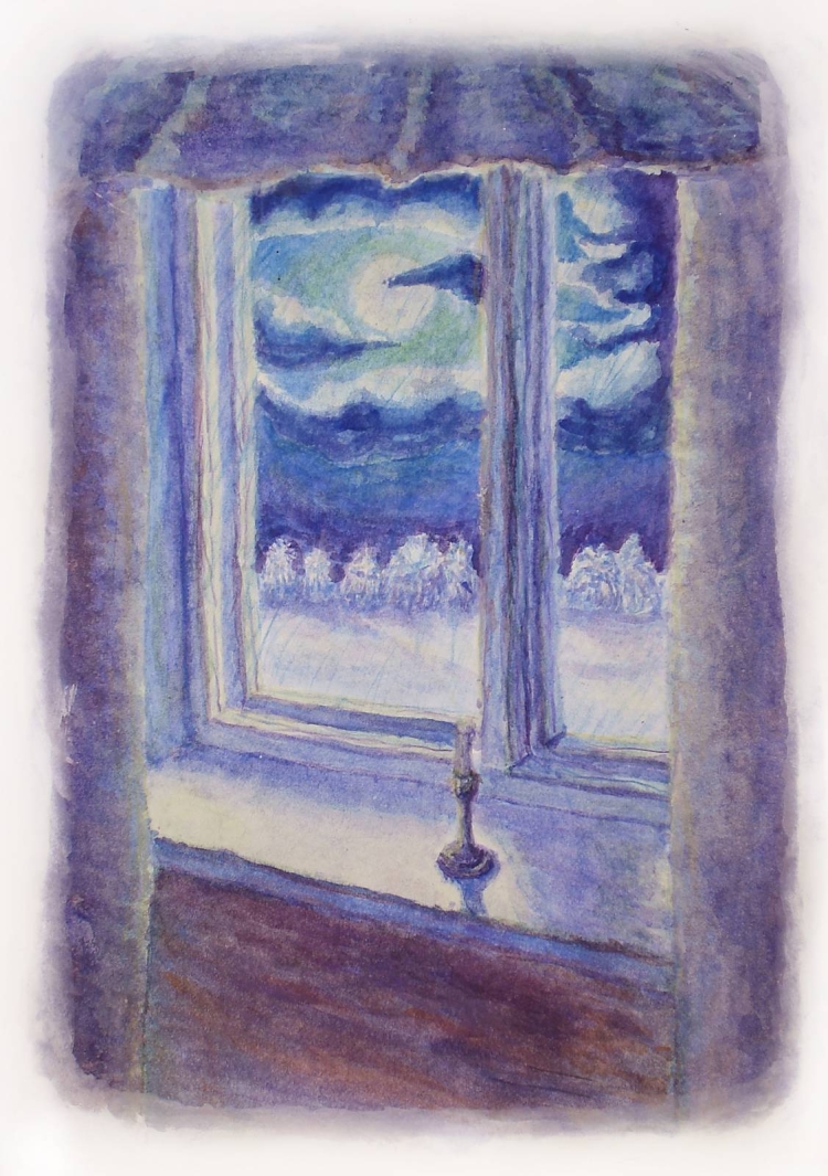 Рисунок Вид Из Окна Зимой