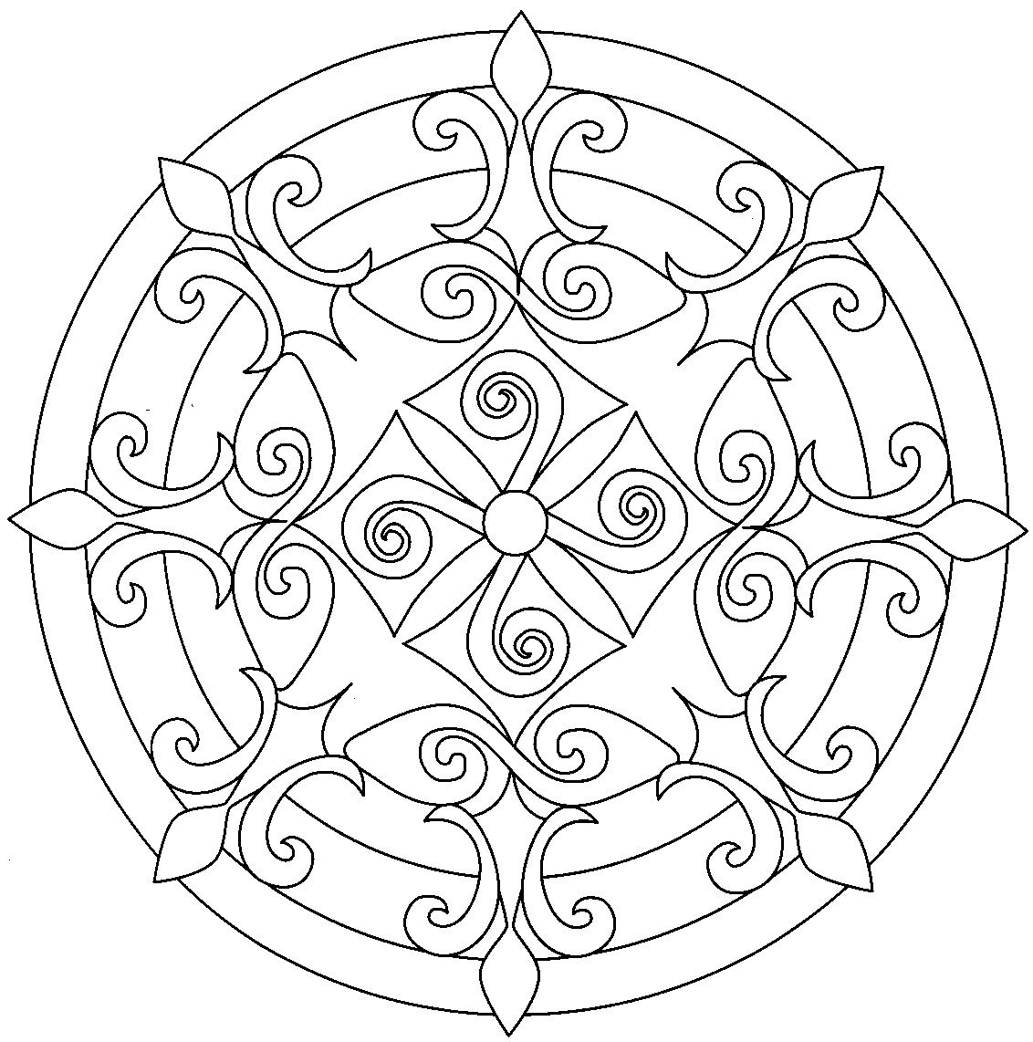 Мандала орнамент в круге