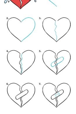 Рисунки карандашом маленькие сердечки