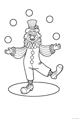 Клоун для детей рисунок карандашом