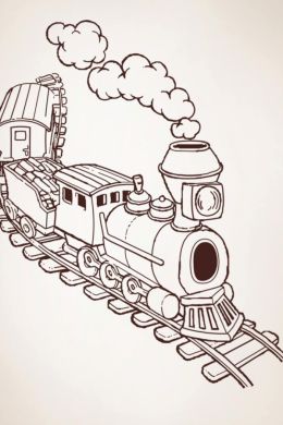 Детская железная дорога рисунок карандашом