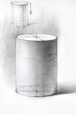 Цилиндр рисунок карандашом