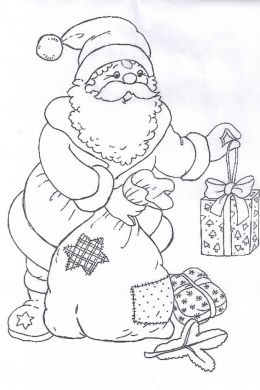 Санта клаус рисунок карандашом