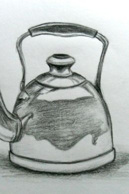 Чайник рисунок карандашом