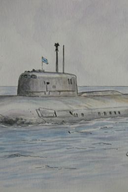 Подводная лодка рисунок детский