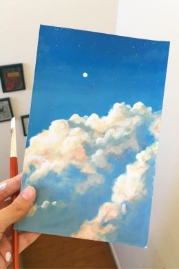Детский рисунок облака