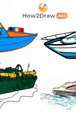 Лодка детский рисунок