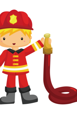 Детский рисунок пожарного