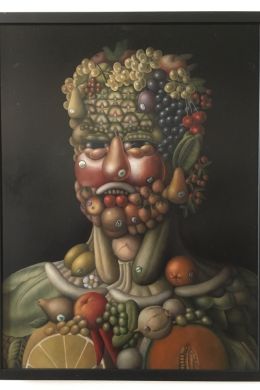 Портрет из фруктов рисунок