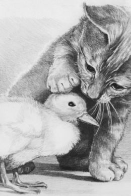 Рисунки с животными для срисовки