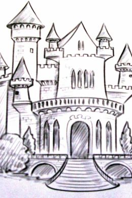 Детские рисунки замков