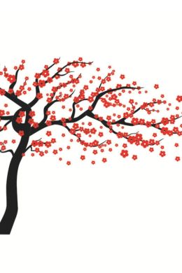 Сакура эскиз дерево