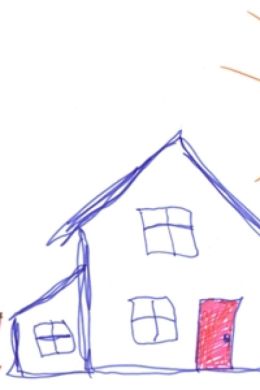 Детский рисунок домика