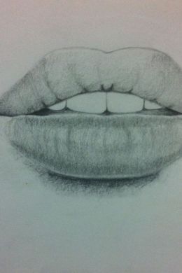 Легкие рисунки для срисовки губы