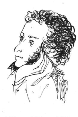 Портрет пушкина в профиль