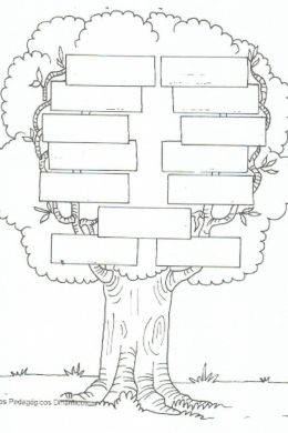 Семейное дерево раскраска шаблон