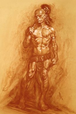 Силуэт человека рисунок карандашом