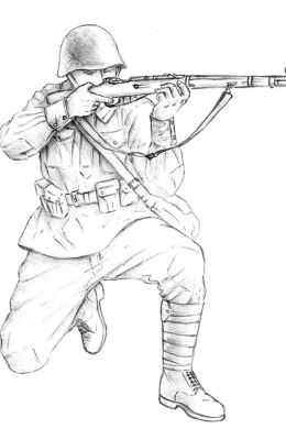 Рисунок десантника карандашом
