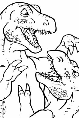 Динозавр тирекс раскраска