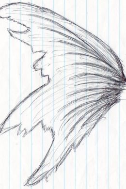 Крылья рисунок карандашом
