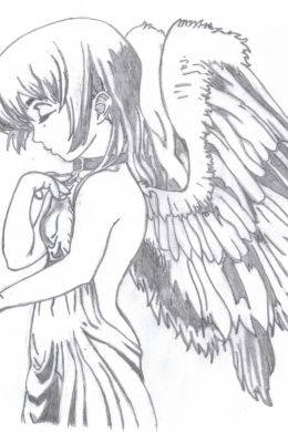 Рисунки ангелов для срисовки