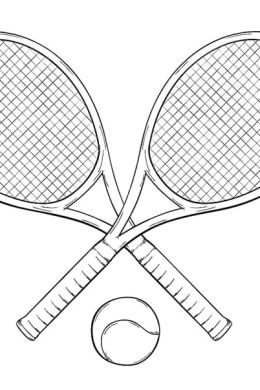 Раскраска теннис