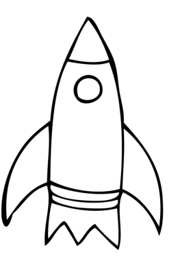 Рисунок ракеты для срисовки