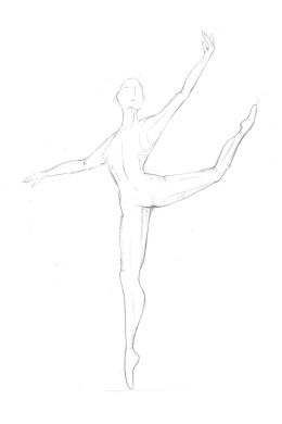 Балерина срисовка