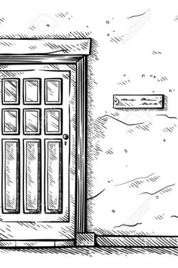 Дверь рисунок карандашом
