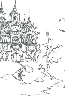 Сказочный замок рисунок карандашом