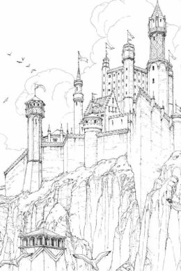 Старый замок рисунок карандашом