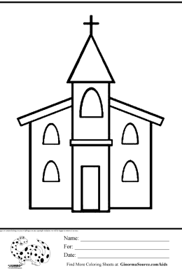 Раскраска церковь
