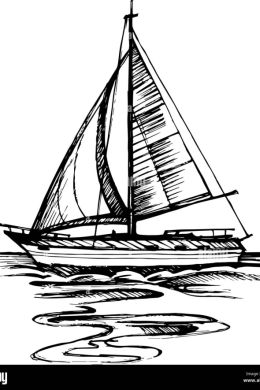 Яхта рисунок карандашом