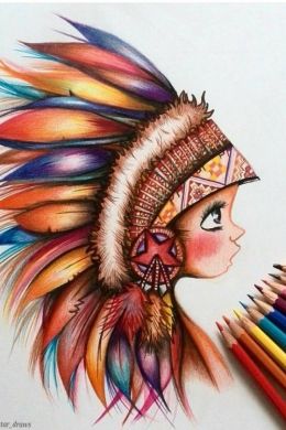 Прикольные рисунки цветными карандашами