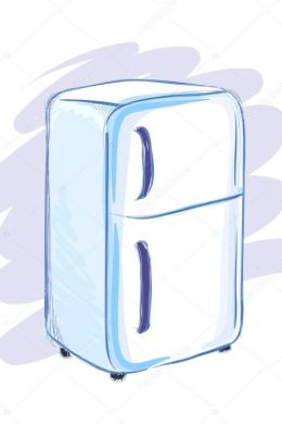 Холодильник рисунок карандашом