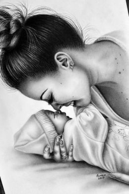 Рисунок младенца карандашом