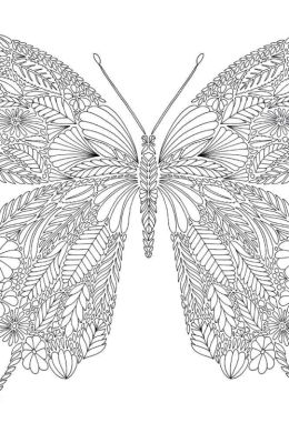 Раскраска антистресс бабочка