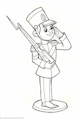 Раскраска стойкий оловянный солдатик