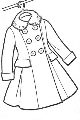Рисунок пальто карандашом