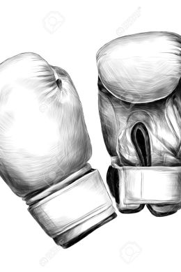 Боксерские перчатки рисунок карандашом