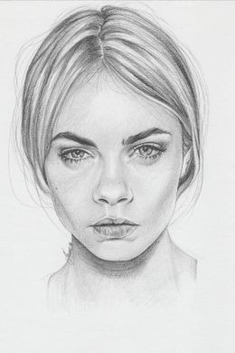 Рисование лица карандашом