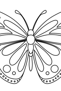 Бабочка для раскраски