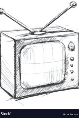 Телевизор рисунок карандашом
