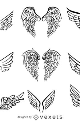 Крылья ангела карандашом