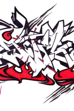 Легкие скетчи граффити